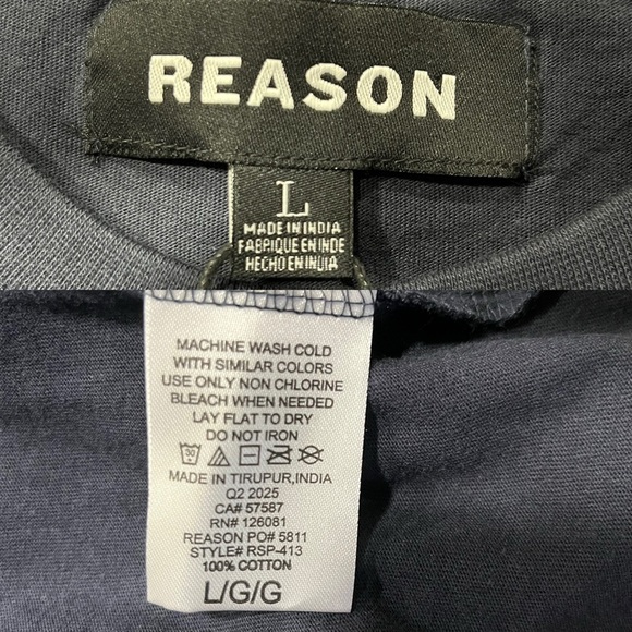 Reason Clothing Black Graphic T-Shirt, Large - Picture 5 of 5
